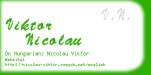viktor nicolau business card